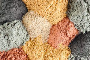 Different color of clay powder